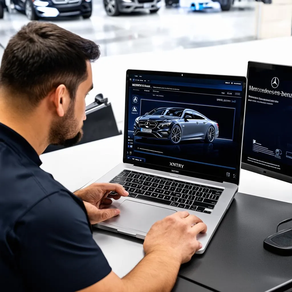 Mercedes-Benz Technician at Work